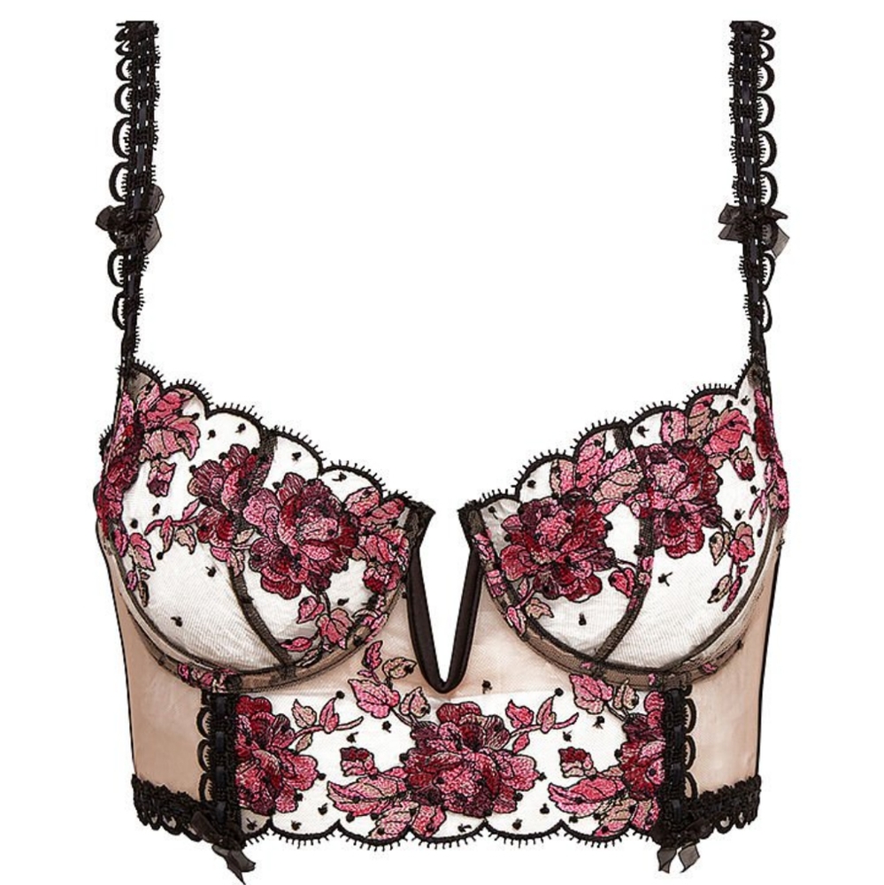 SOLD For Love and Lemons Victoria's Secret Juliet Embroidered Bustier Size L